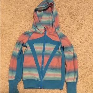 Blue and coral Ivivva Zip up Jacket